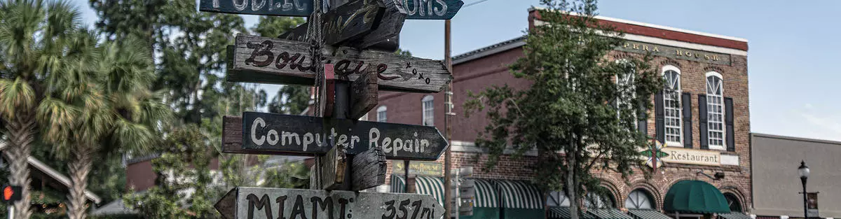 Wooden Street Sign