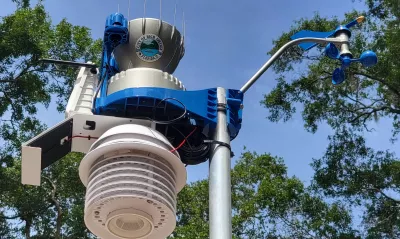 Image of weather station at Santa Fe River