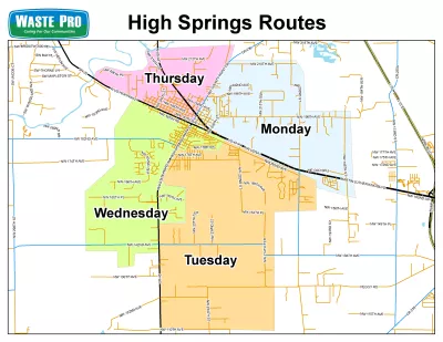 City route map and collection days 